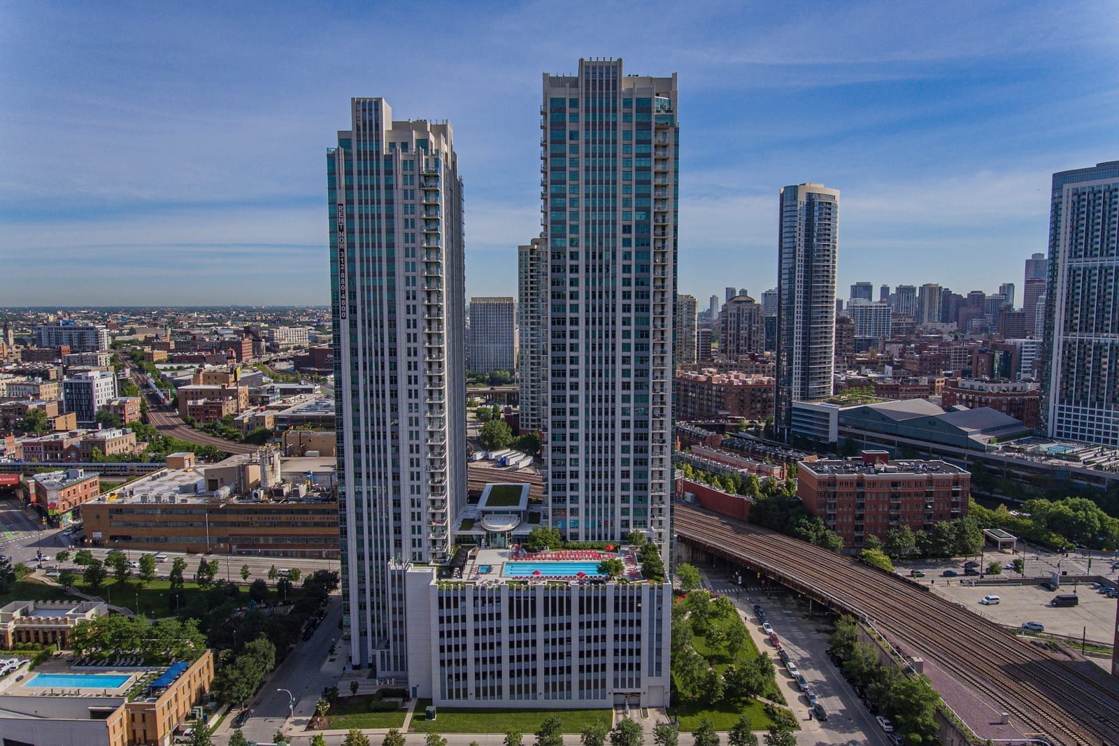 Sample aerial photography — Alta at K Station, Chicago