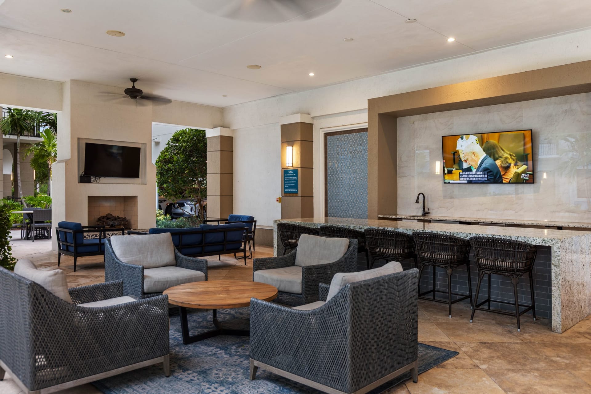 Amalta Broken Sound- Boca Raton, FL — leasing center exterior aerial photography by Delray Drones
