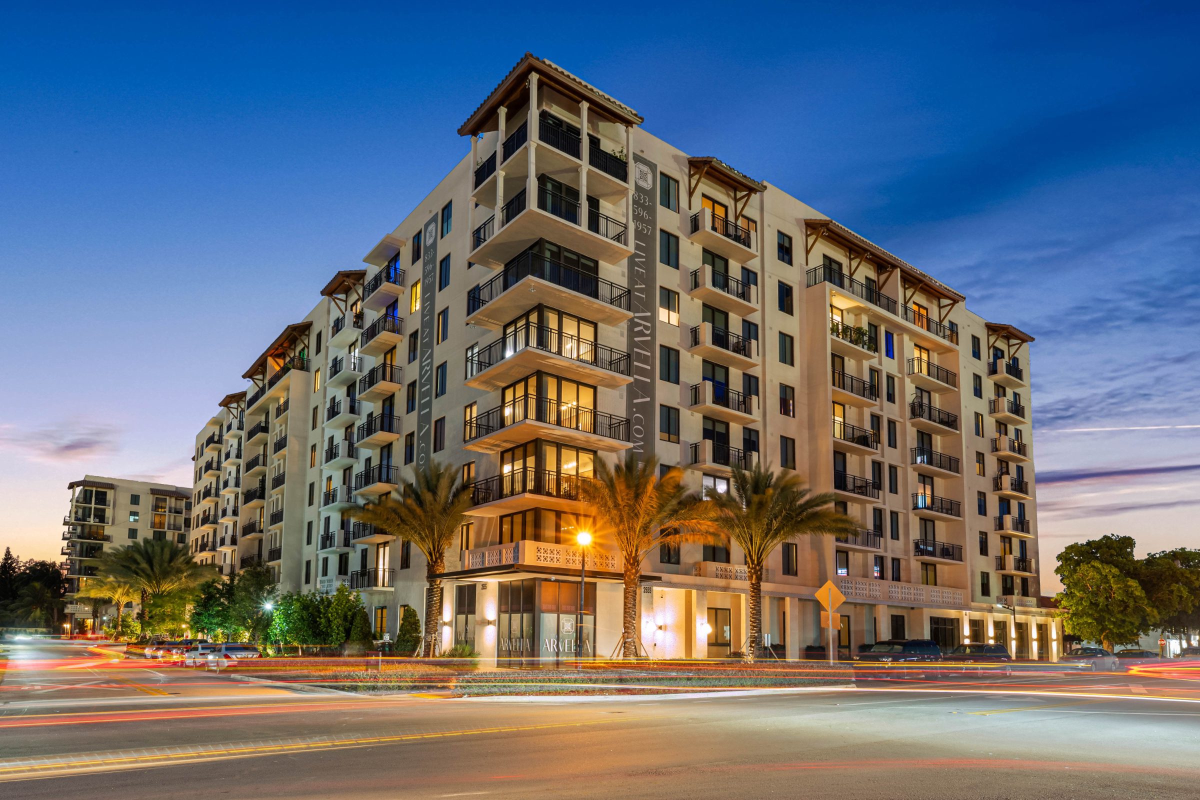Arvella Aventura Miami, FL  — building facade aerial photography by Delray Drones
