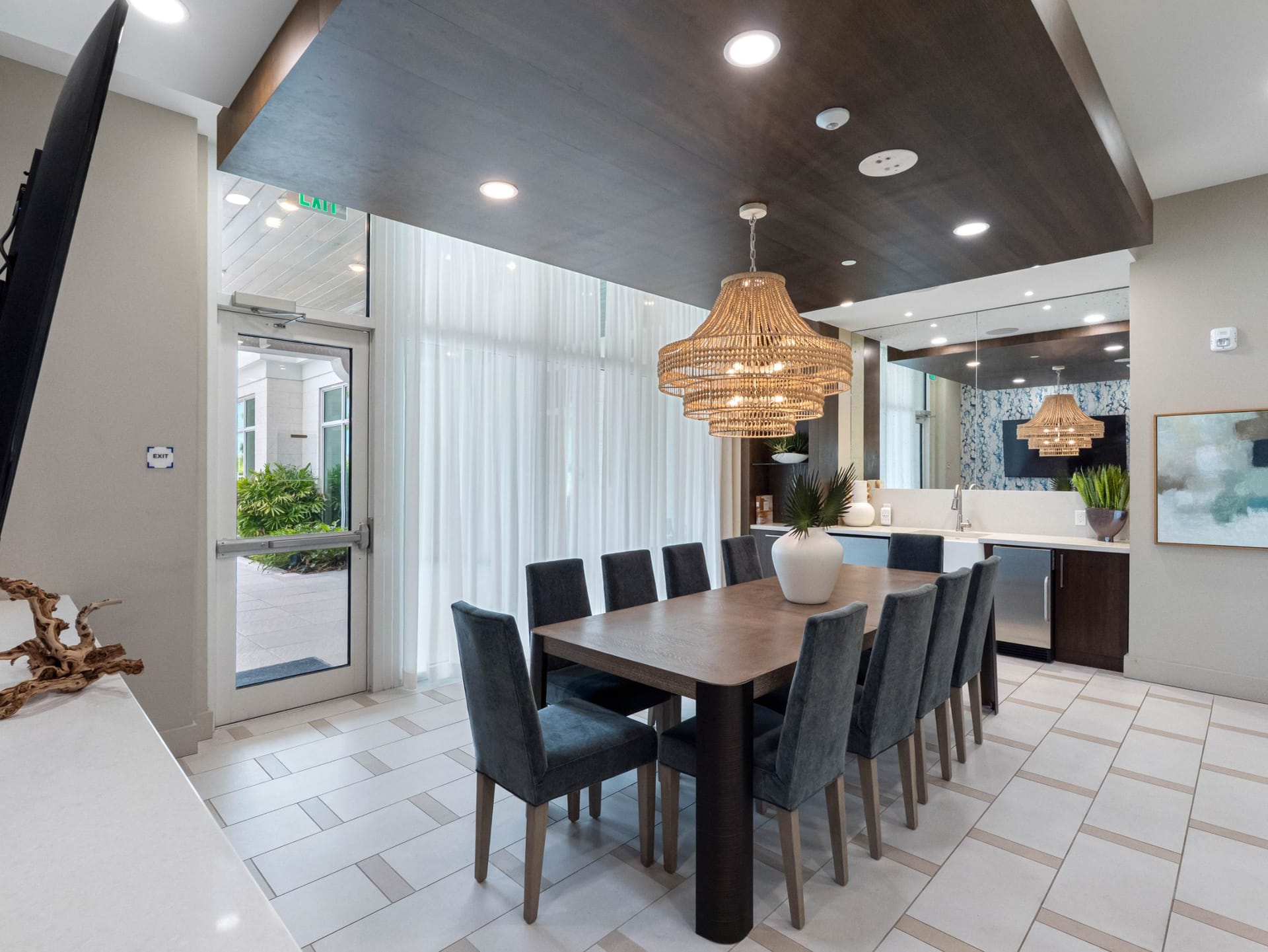 Bainbridge Bayview Clearwater, FL — amenity space aerial photography by Delray Drones