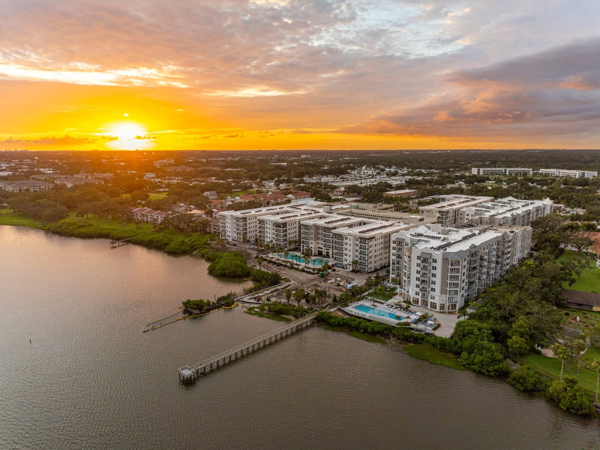 Bainbridge Bayview Clearwater, FL — rooftop and skyline aerial photography by Delray Drones
