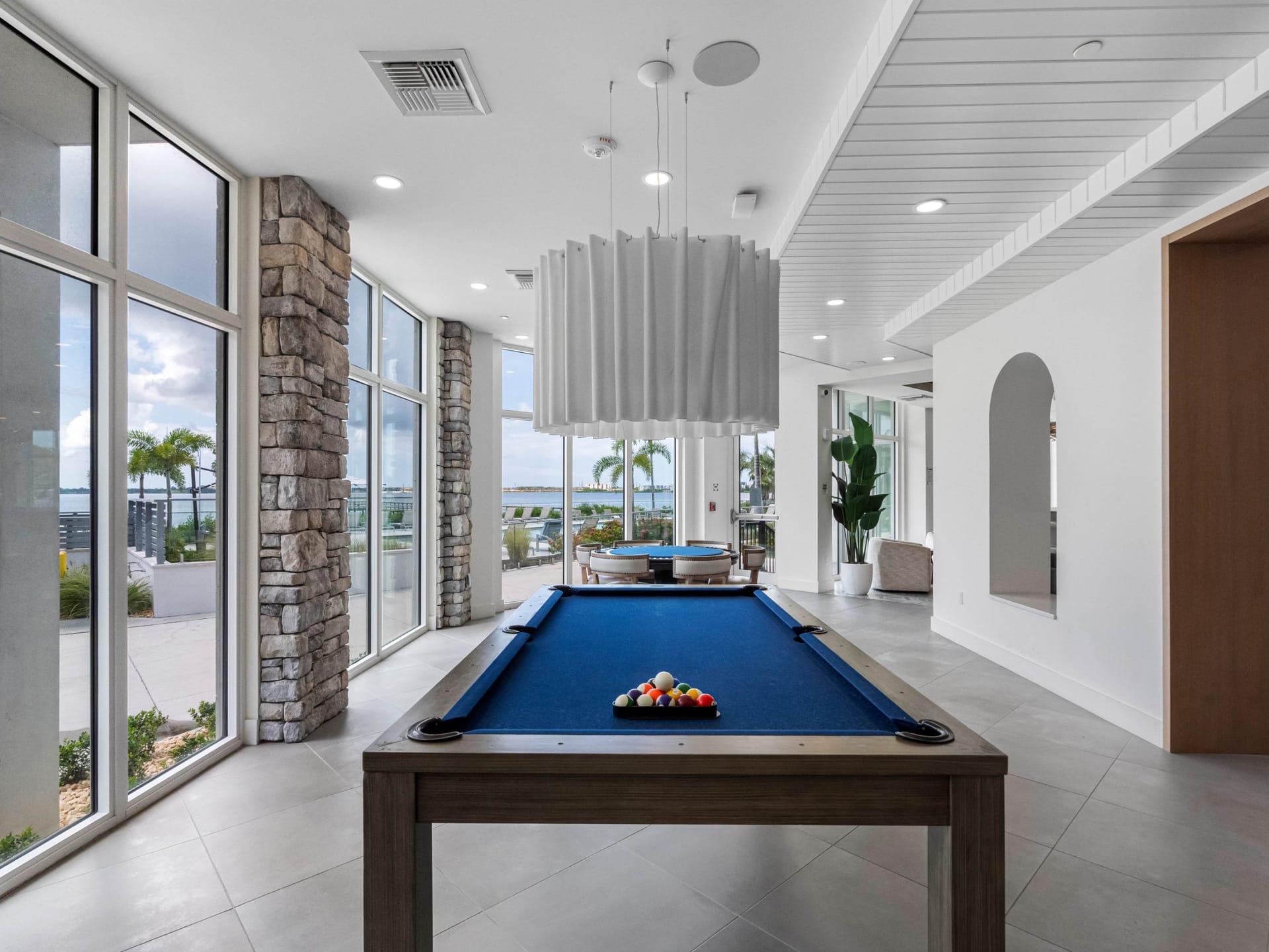 Bainbridge Bayview Clearwater, FL — leasing center exterior aerial photography by Delray Drones
