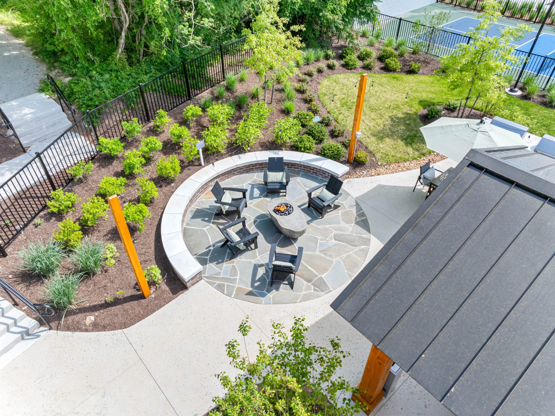 Bainbridge Midlothian Midlothian, VA — leasing center exterior aerial photography by Delray Drones
