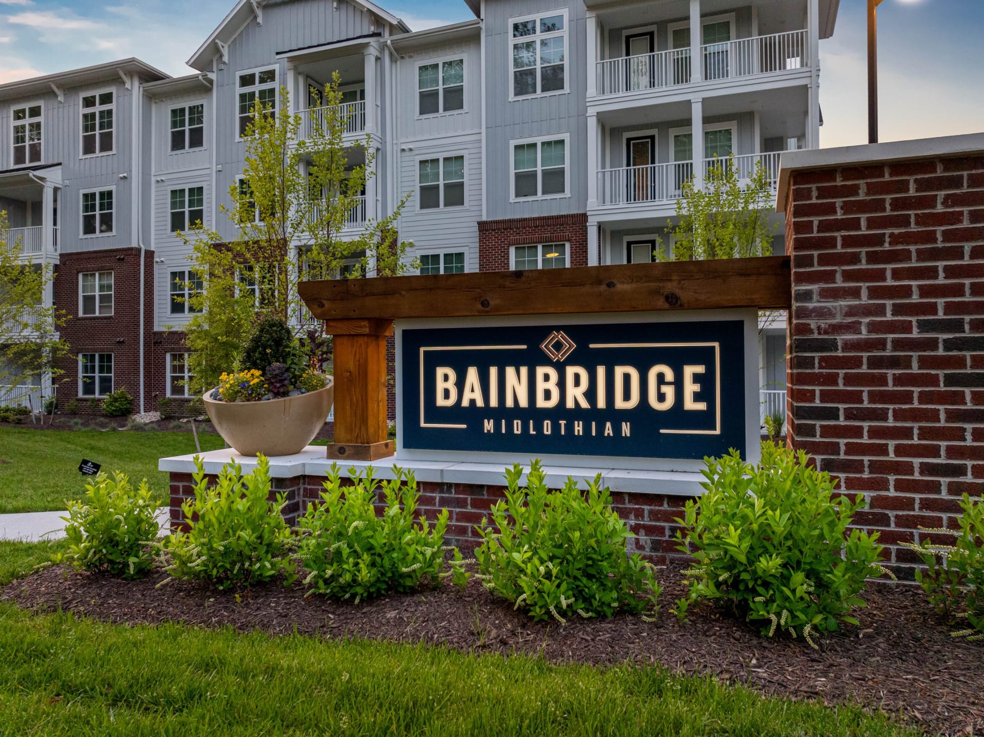 Bainbridge Midlothian Midlothian, VA — building facade aerial photography by Delray Drones