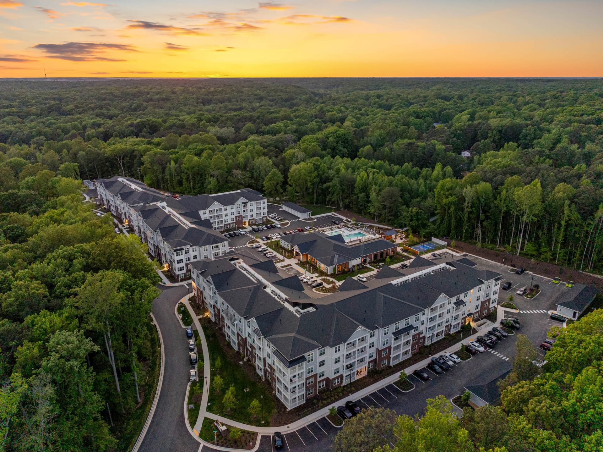 Bainbridge Midlothian Midlothian, VA — rooftop and skyline aerial photography by Delray Drones