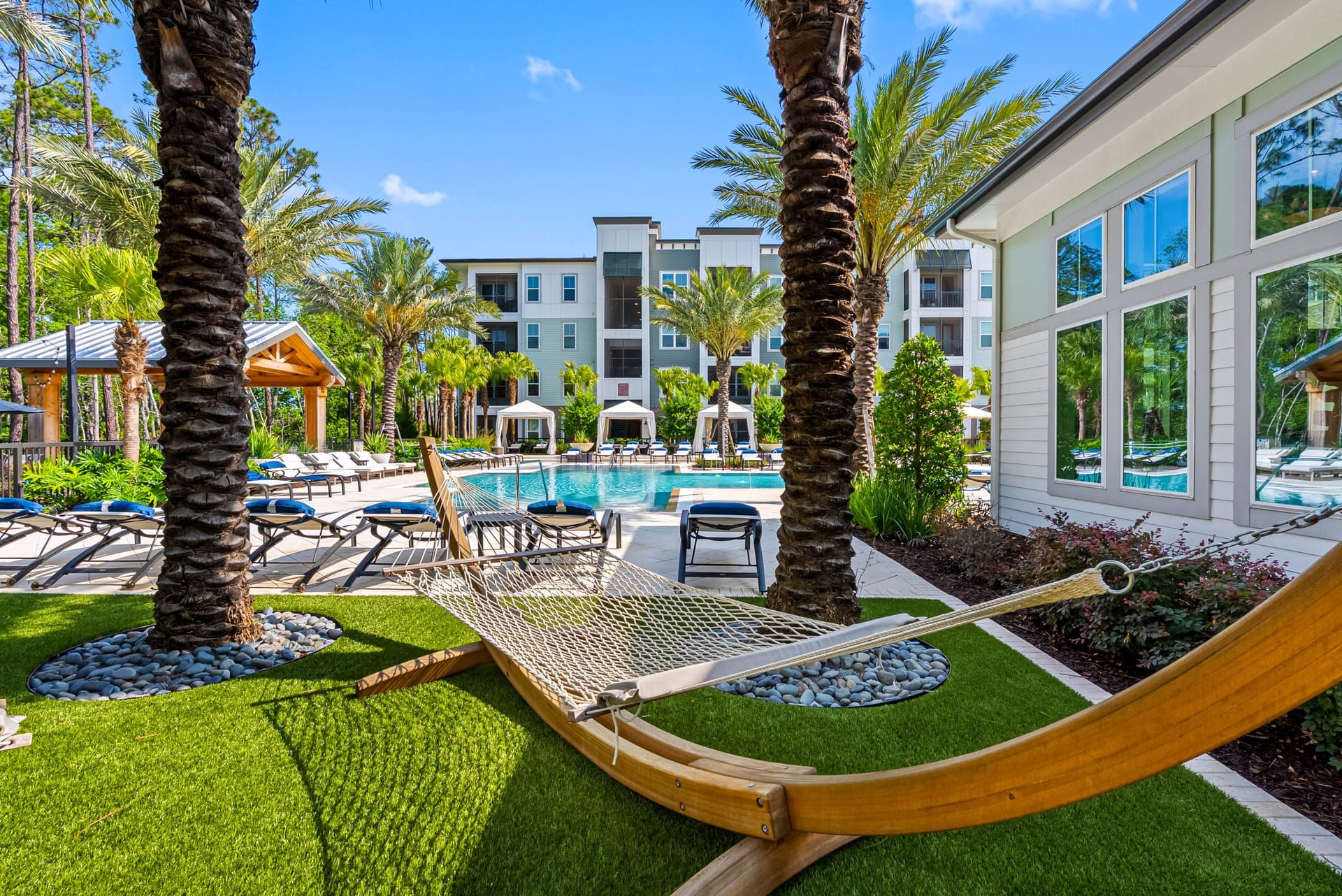 Bainbridge Ponte Vedra Nocatee, FL — amenity space aerial photography by Delray Drones