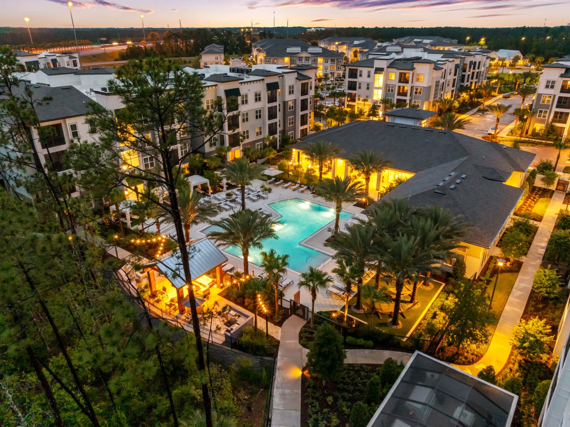 Bainbridge Ponte Vedra Nocatee, FL — amenity space aerial photography by Delray Drones