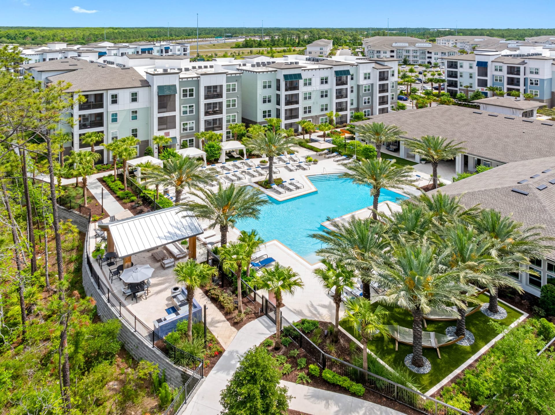 Bainbridge Ponte Vedra Nocatee, FL — property exterior aerial photography by Delray Drones