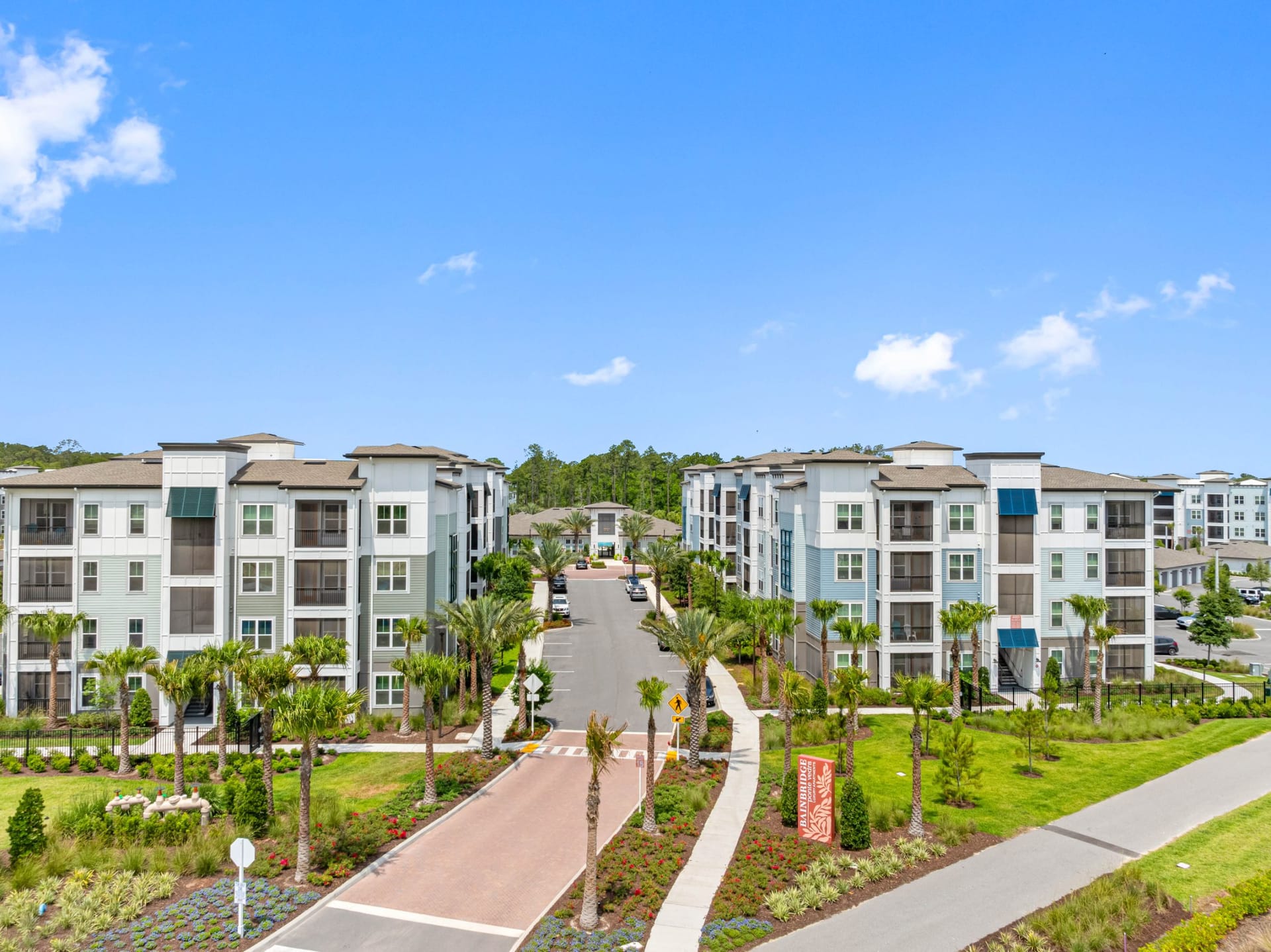 Bainbridge Ponte Vedra Nocatee, FL — amenity space aerial photography by Delray Drones
