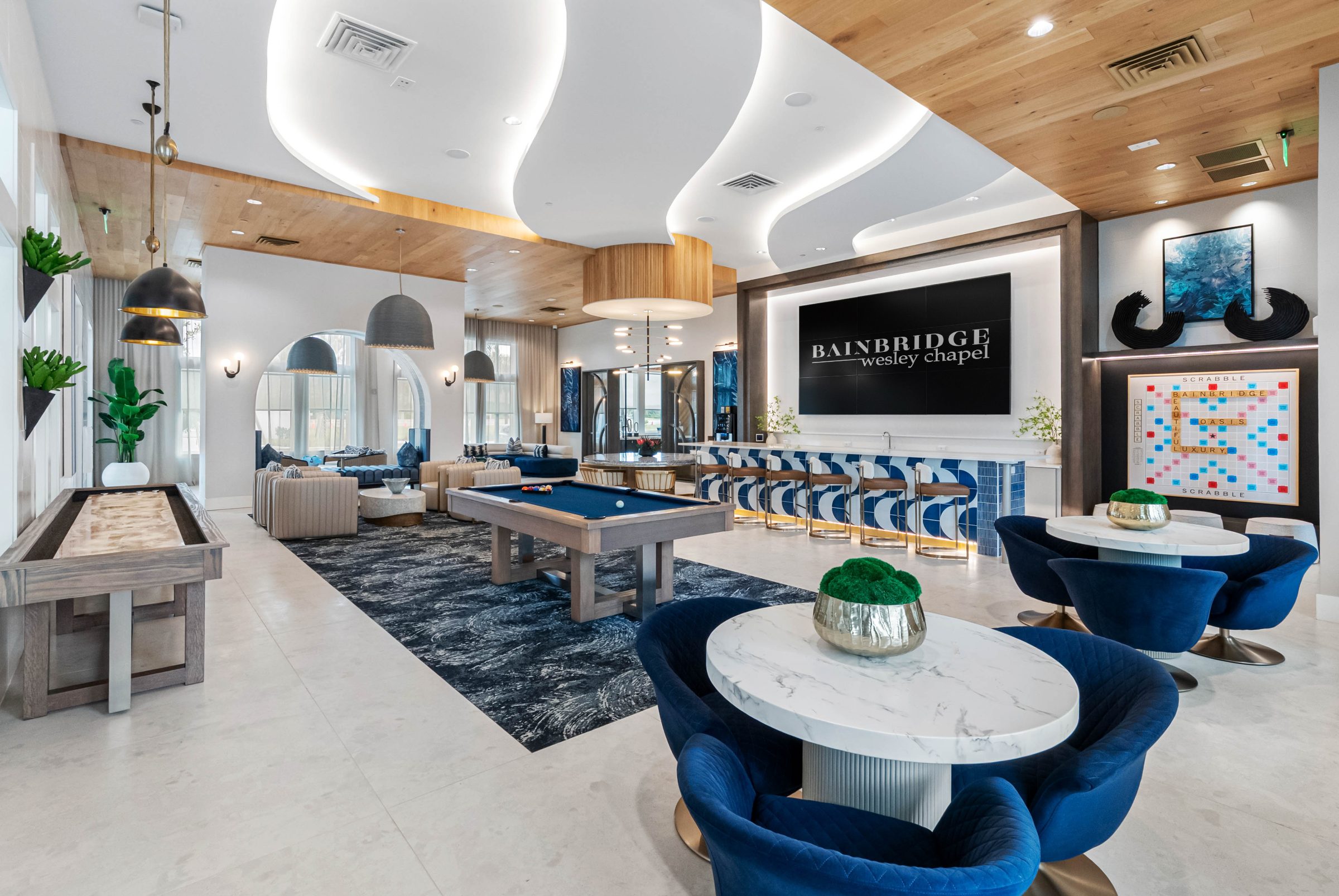 Bainbridge Wesley Chapel Wesley Chapel, FL — leasing center exterior aerial photography by Delray Drones