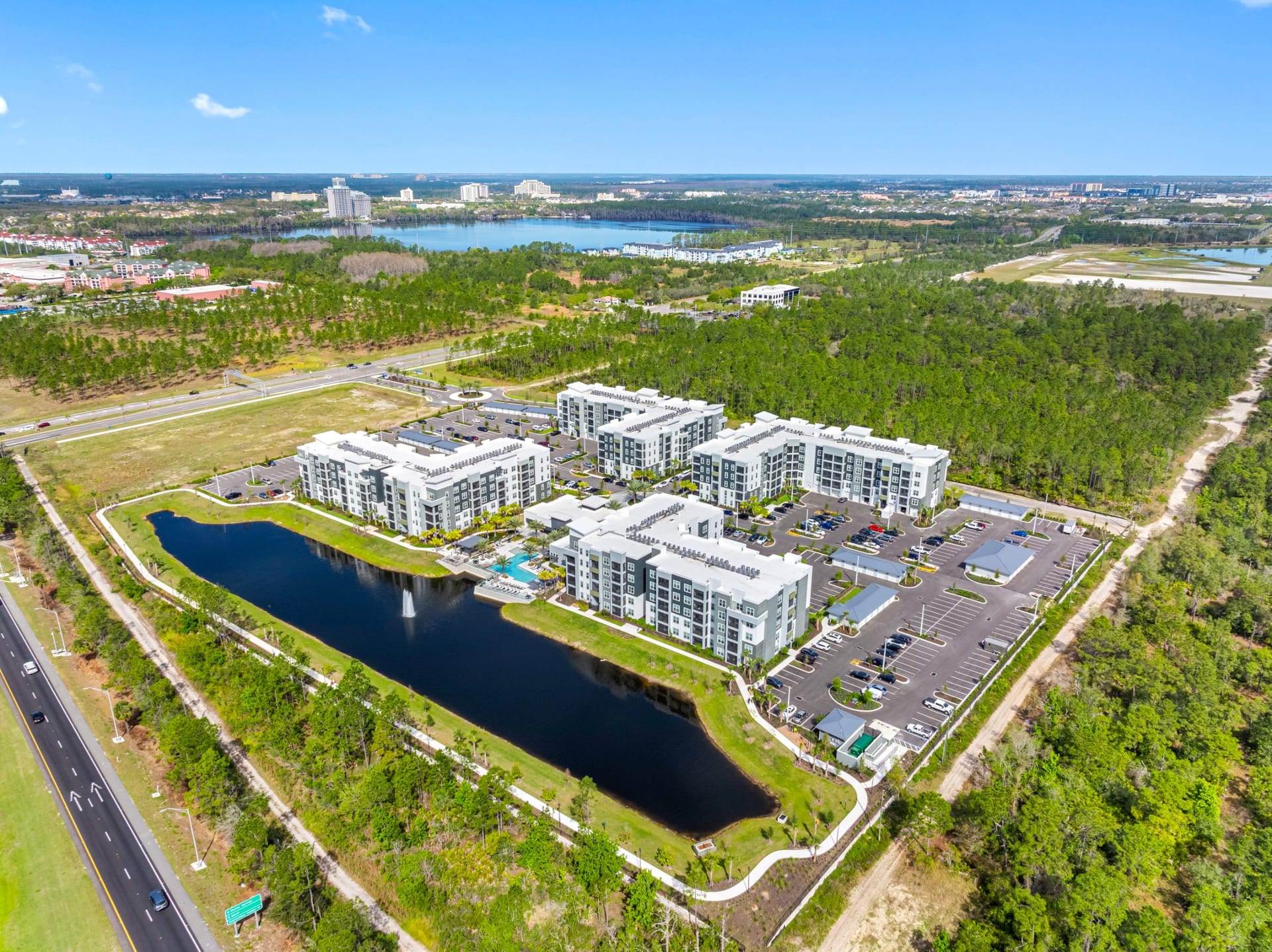 Bainbridge World Center Orlando, FL — amenity space aerial photography by Delray Drones