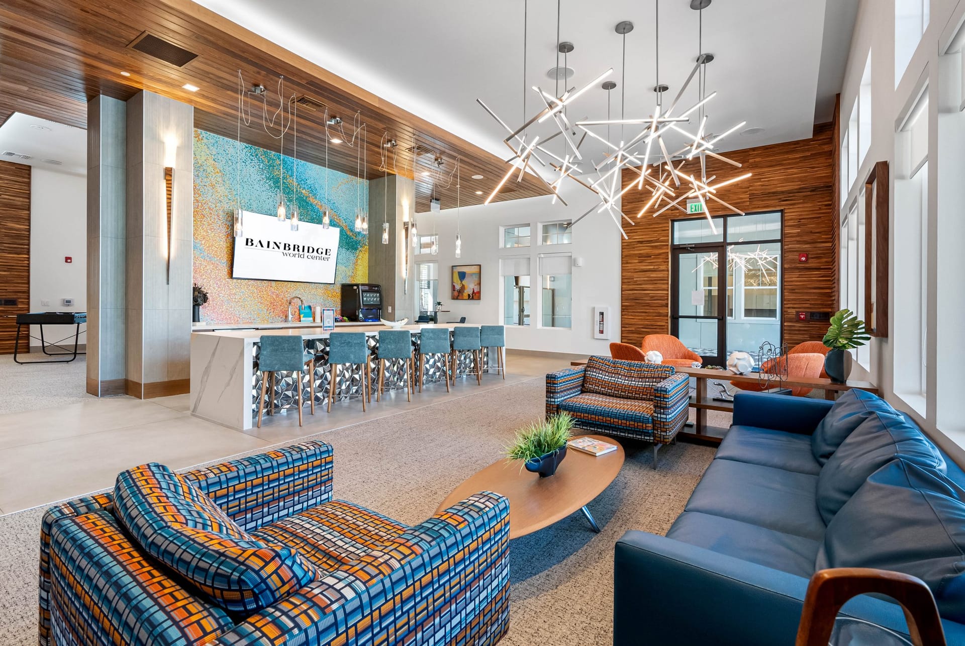 Bainbridge World Center Orlando, FL — leasing center exterior aerial photography by Delray Drones