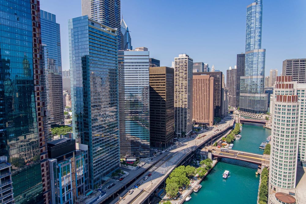 Coast at Lakeshore East Chicago, IL — lifestyle detail aerial photography by Delray Drones