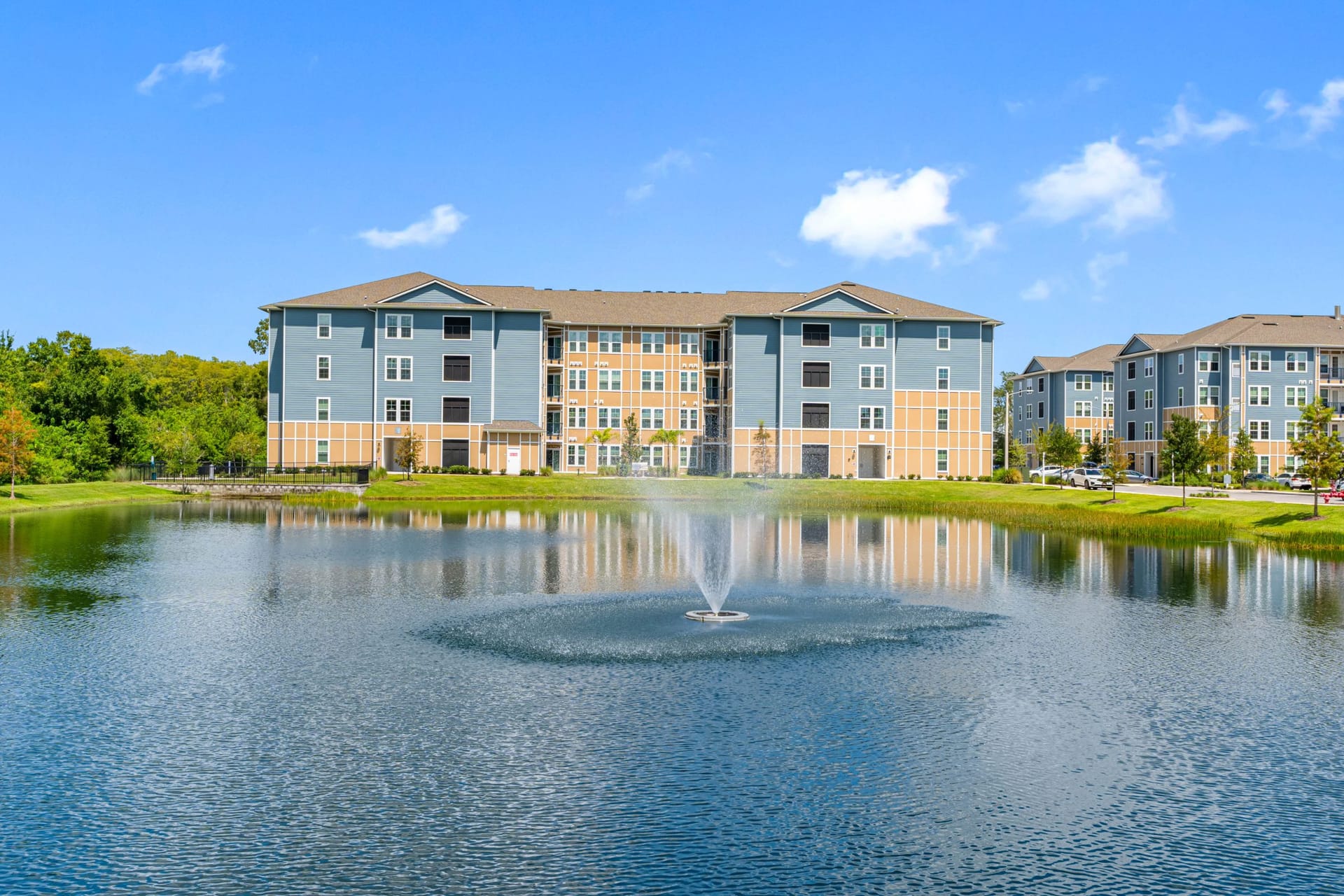 Dream Kissimmee Kissimmee, FL — leasing center exterior aerial photography by Delray Drones