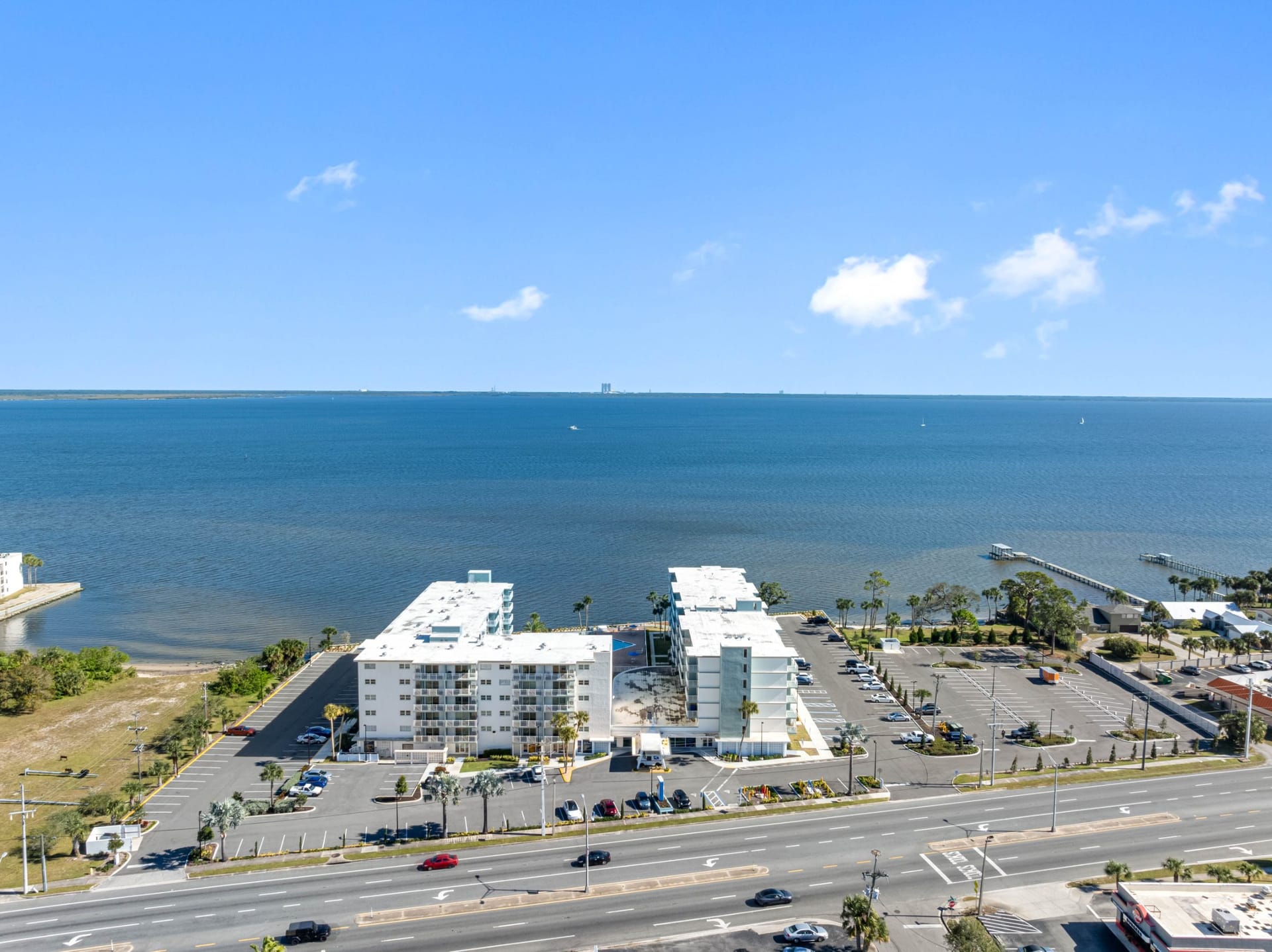 Dream Space Coast Titusville, FL — site context aerial photography by Delray Drones