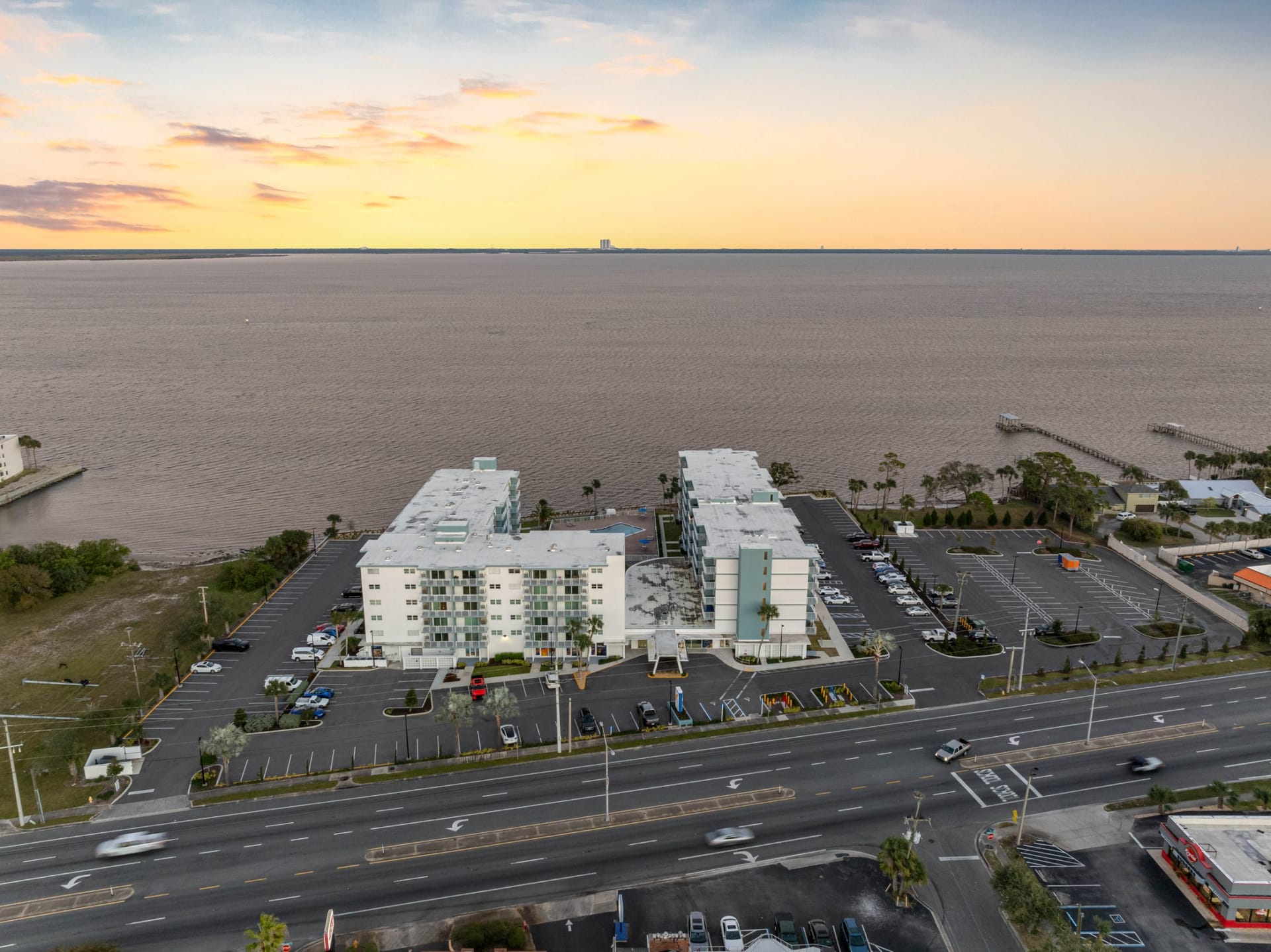 Dream Space Coast Titusville, FL — aerial overview aerial photography by Delray Drones