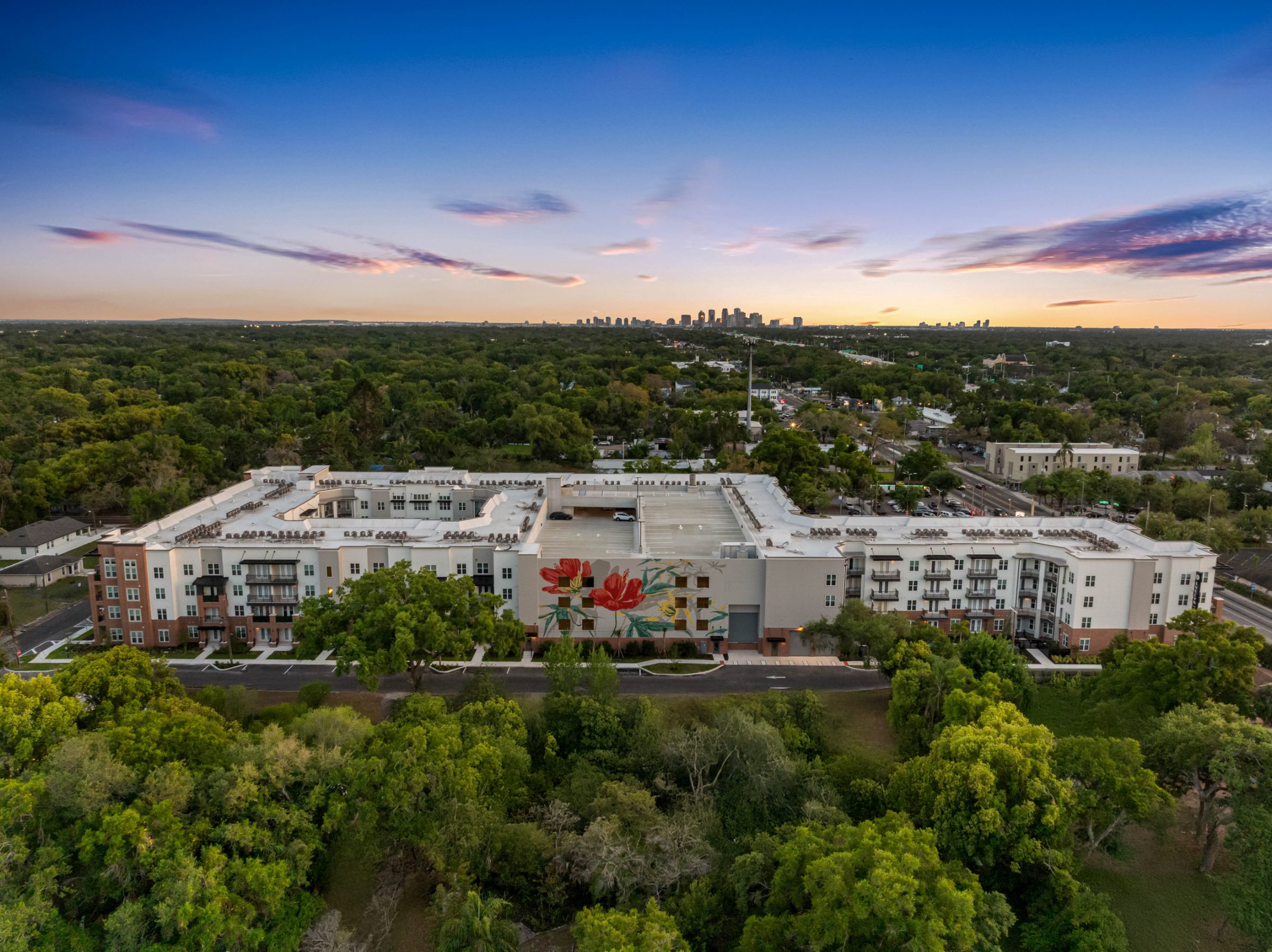 Evelyn City Lofts Tampa, FL — rooftop and skyline aerial photography by Delray Drones
