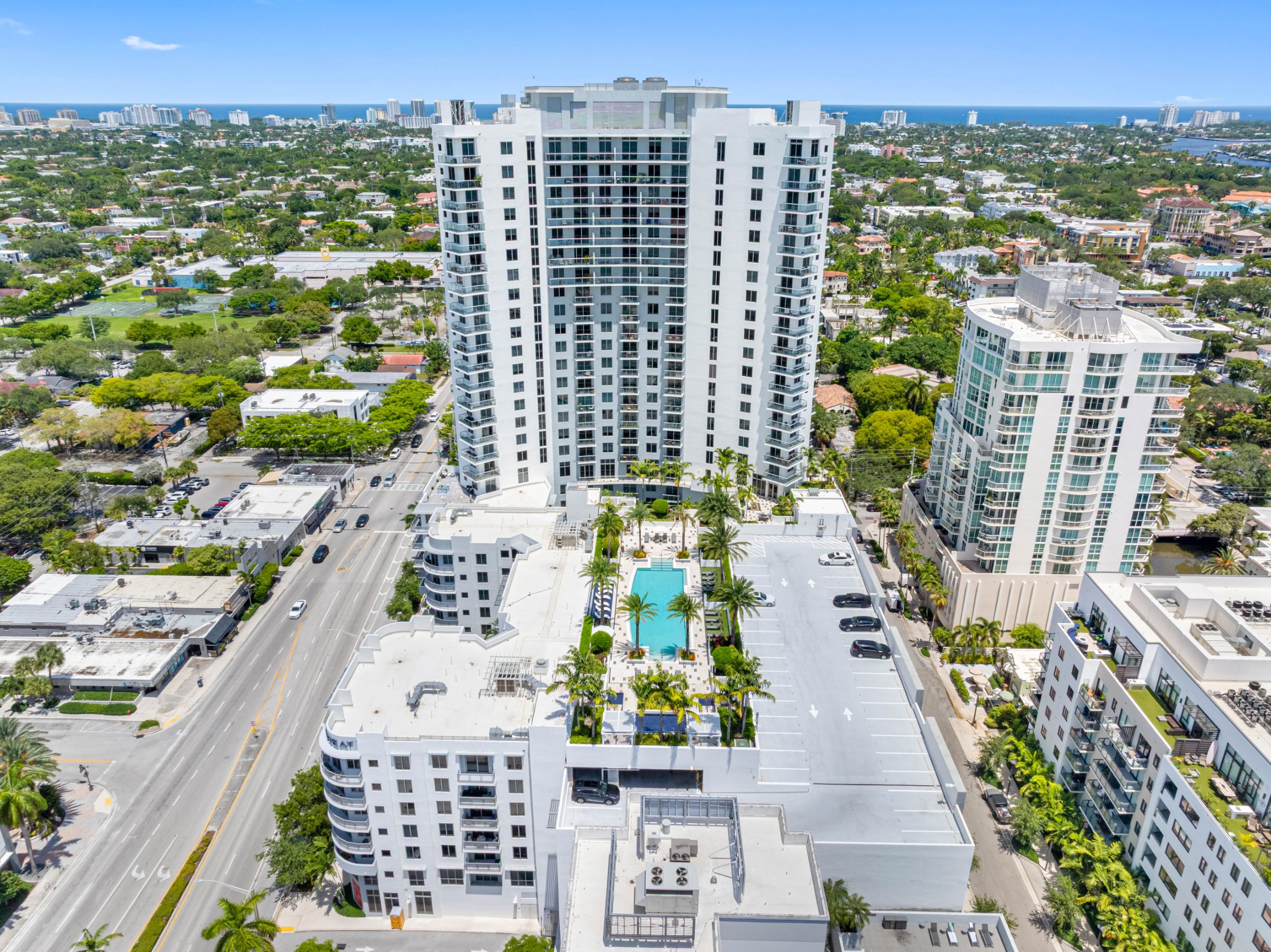 Laureat Fort Lauderdale, FL — rooftop and skyline aerial photography by Delray Drones