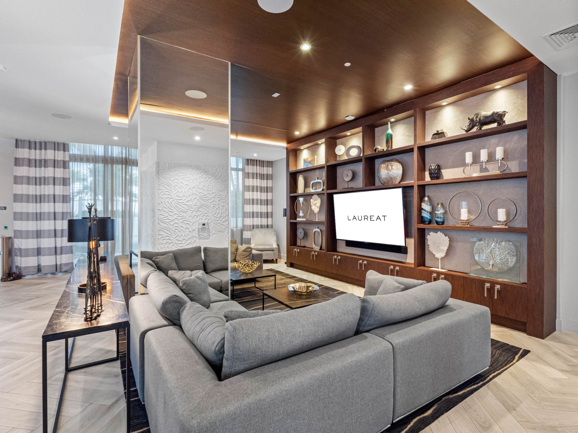 Laureat Fort Lauderdale, FL — leasing center exterior aerial photography by Delray Drones
