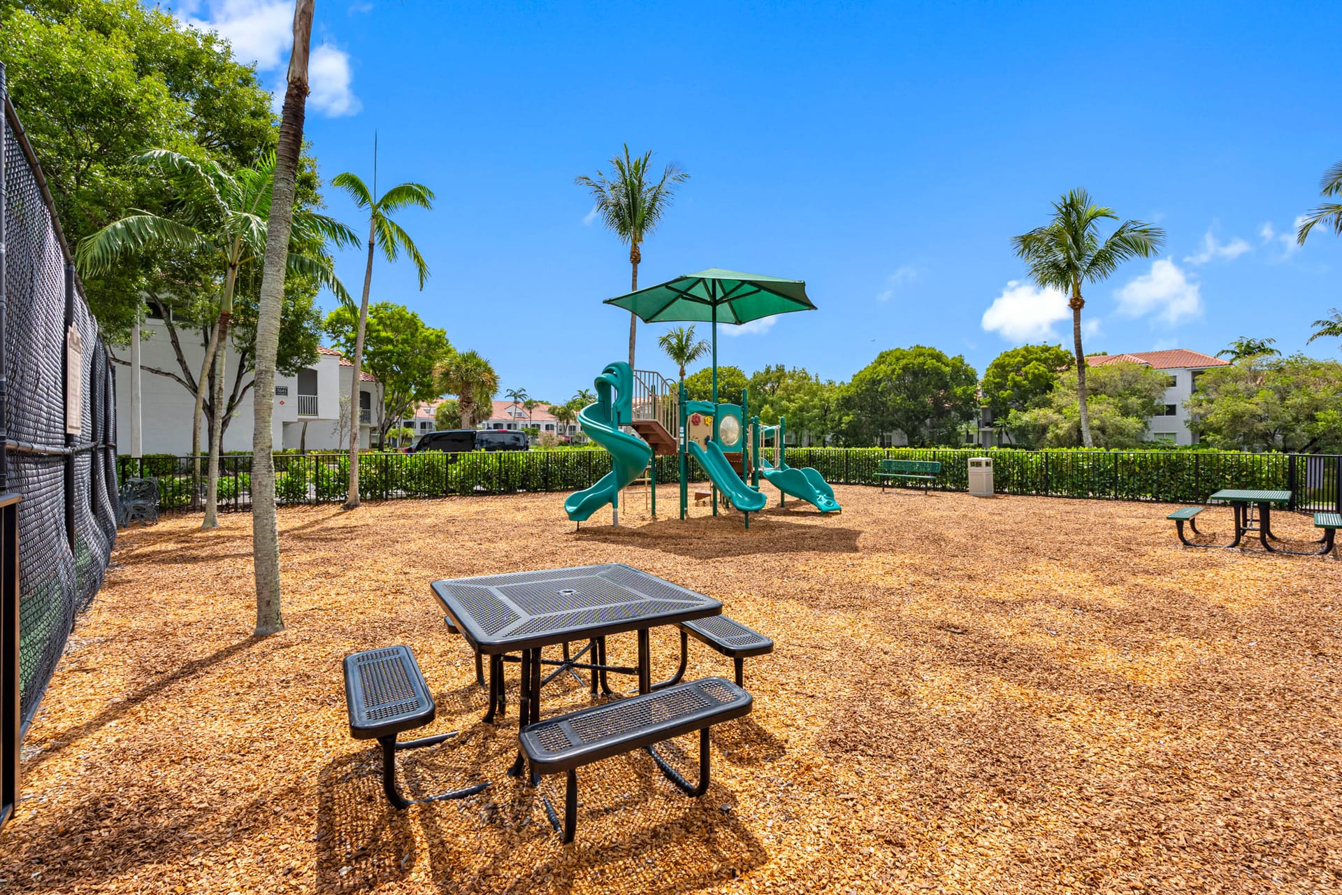 Palms Of Doral Doral, FL — amenity space aerial photography by Delray Drones