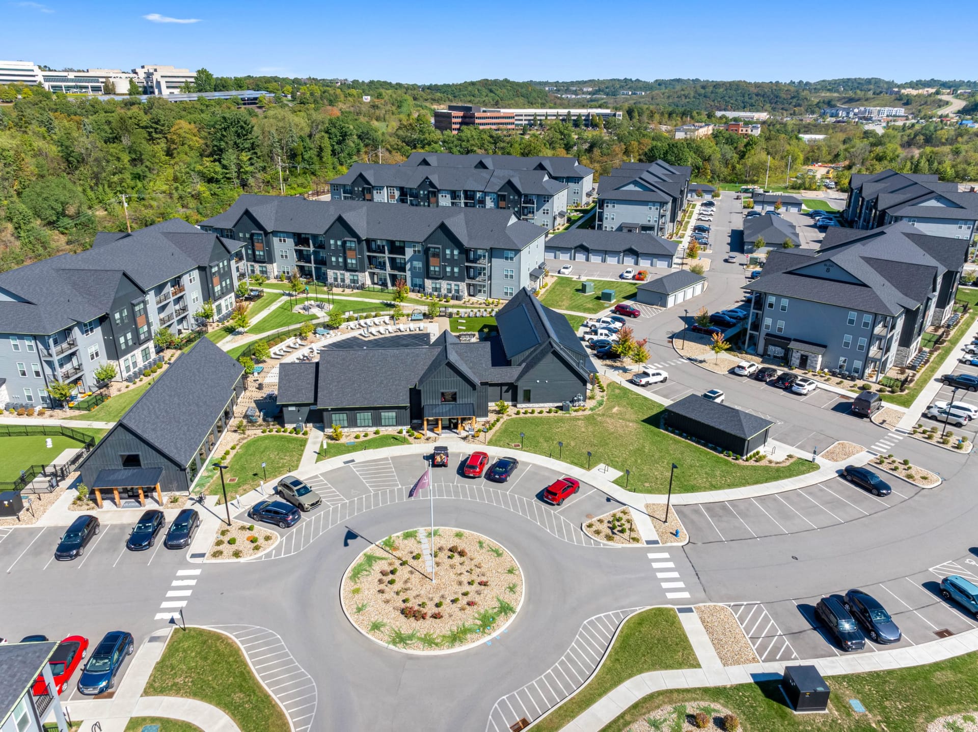 Prism At Diamond Ridge Moon Township, PA  — site context aerial photography by Delray Drones