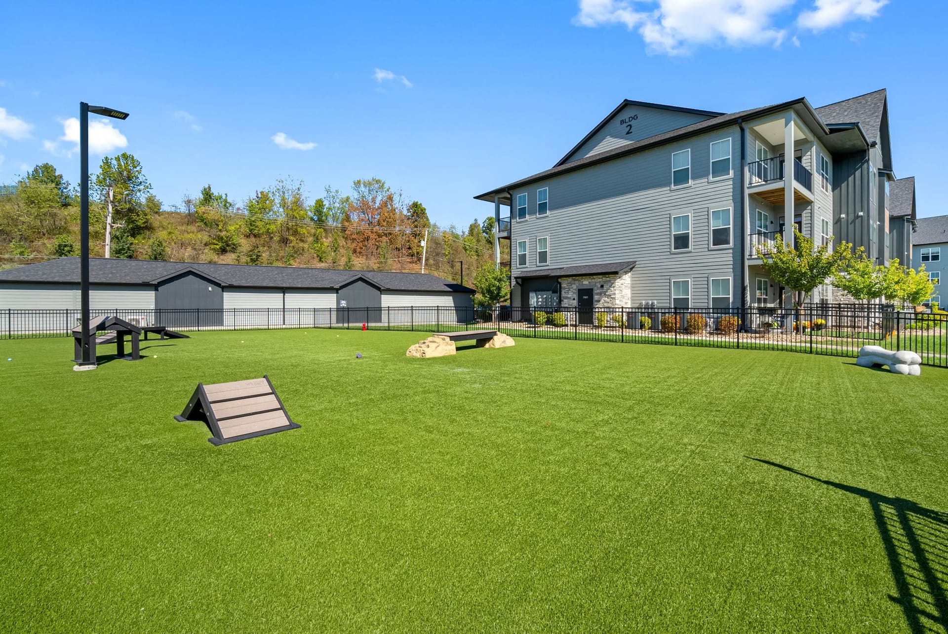Prism At Diamond Ridge Moon Township, PA  — leasing center exterior aerial photography by Delray Drones