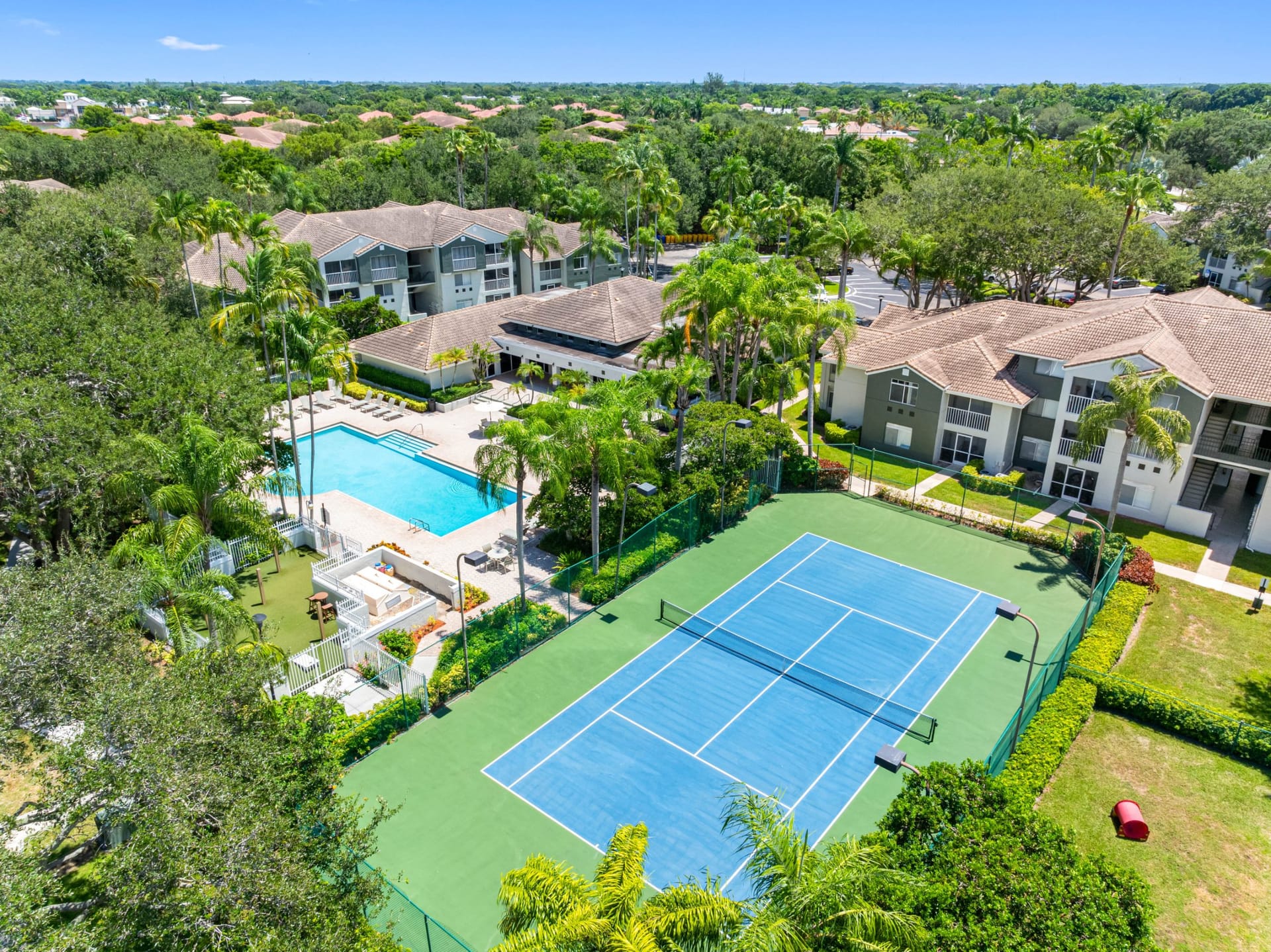 Solara at Wellington Wellington, FL — leasing center exterior aerial photography by Delray Drones