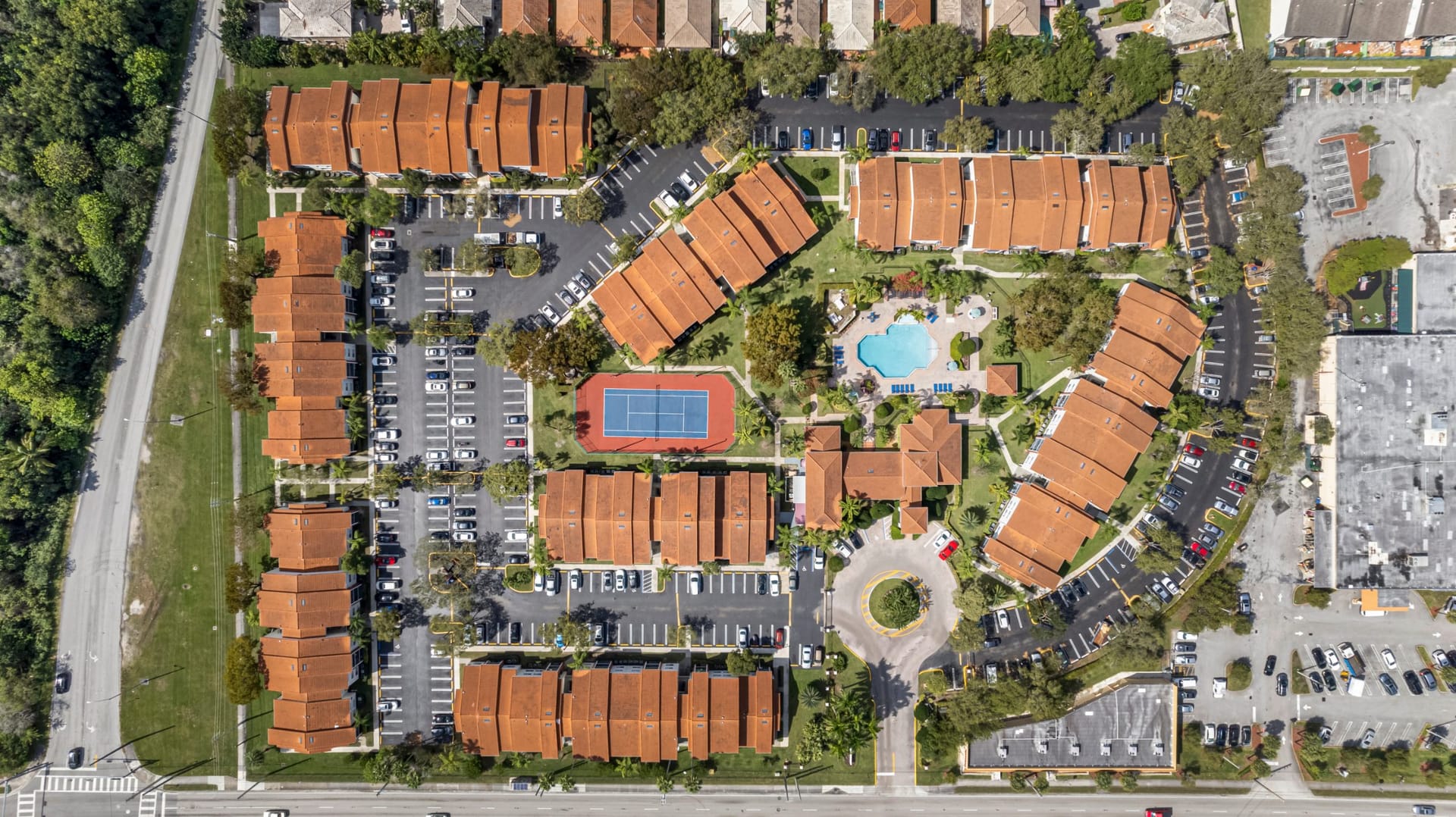 Sunset Gardens Miami, FL — site context aerial photography by Delray Drones
