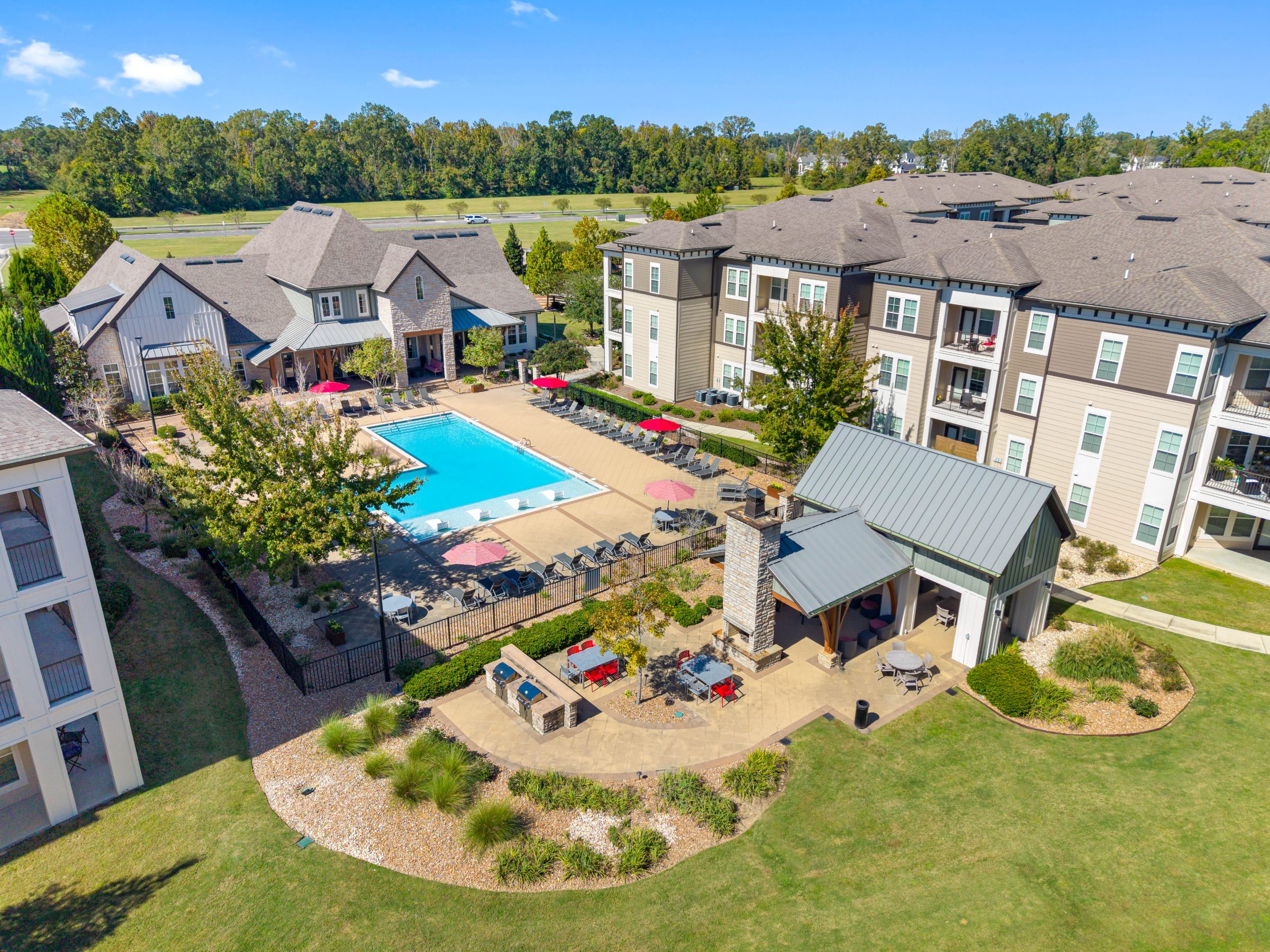 Tapestry Long Farm Baton Rouge, LA — property exterior aerial photography by Delray Drones