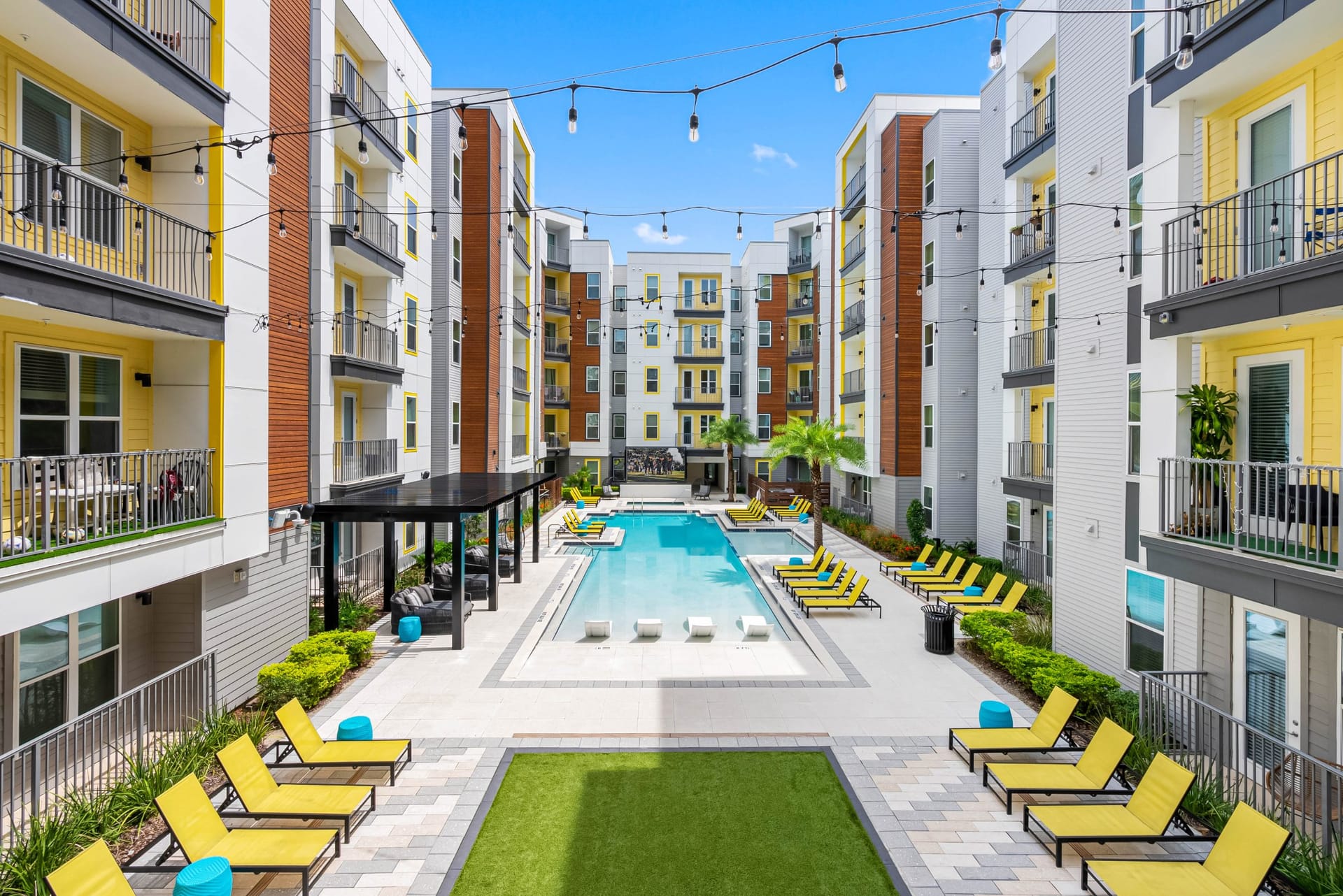 The 9 Ucf Orlando, FL — amenity space aerial photography by Delray Drones