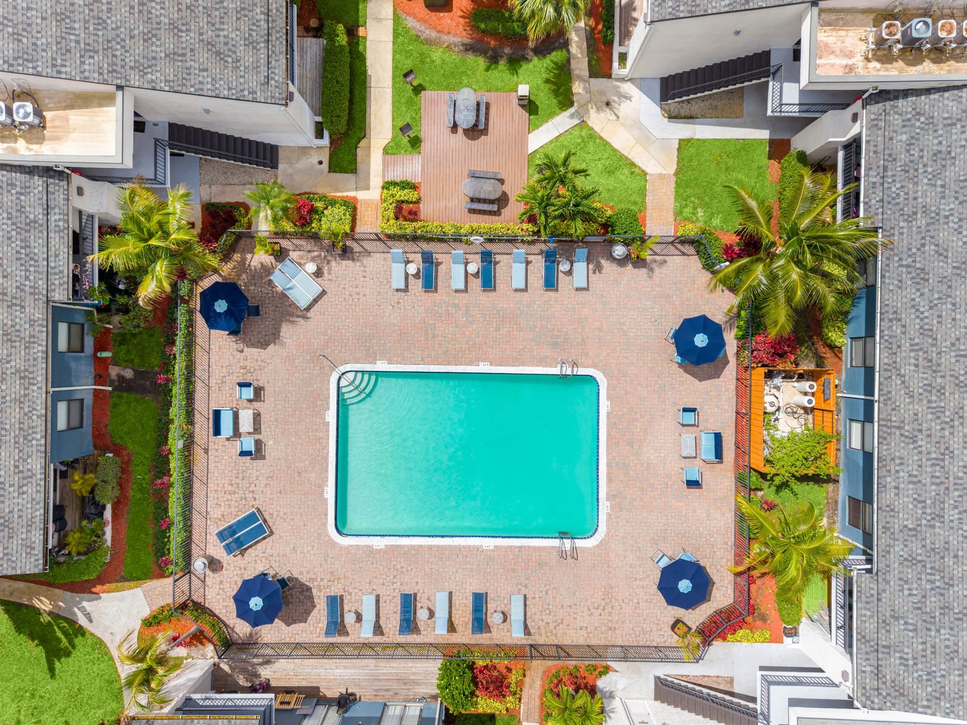 The Osprey Tamarac, FL — building facade aerial photography by Delray Drones