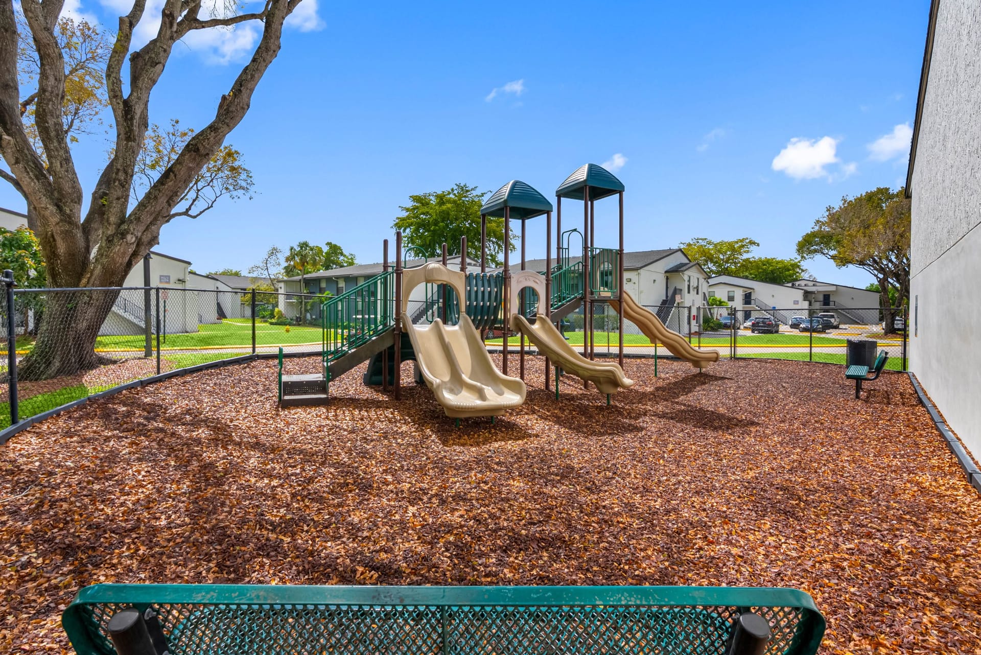 The Osprey Tamarac, FL — leasing center exterior aerial photography by Delray Drones