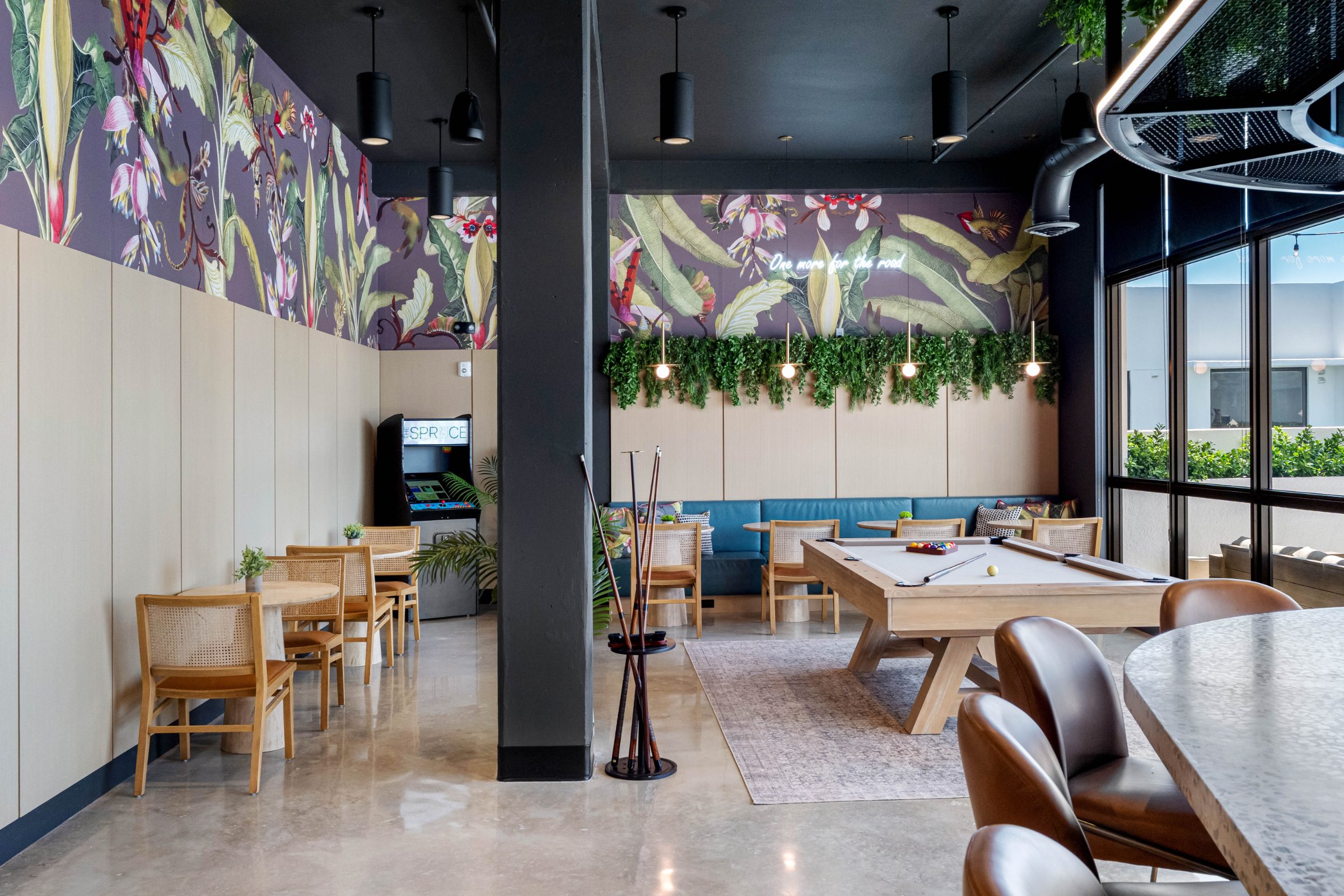 Resident lounge interior at The Spruce, West Palm Beach
