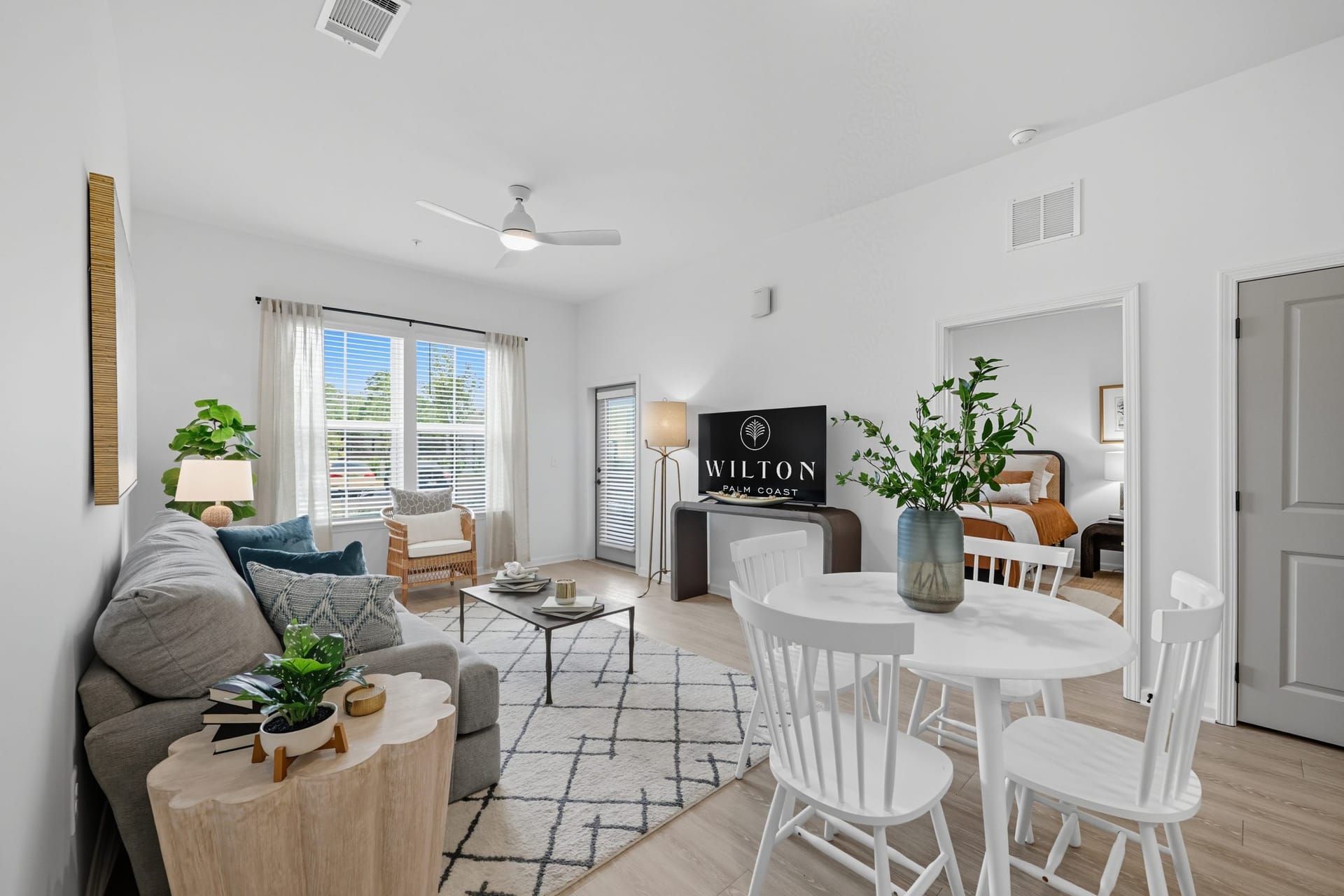 The Wilton Palm Coast, FL — amenity space aerial photography by Delray Drones