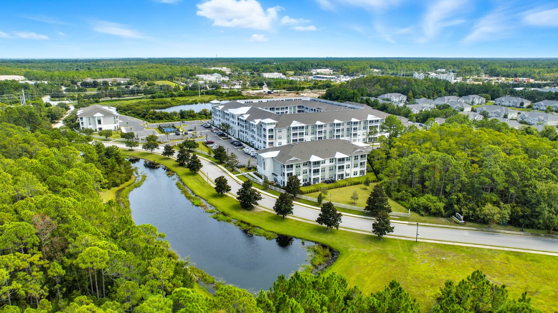 The Wilton Palm Coast, FL — property exterior aerial photography by Delray Drones