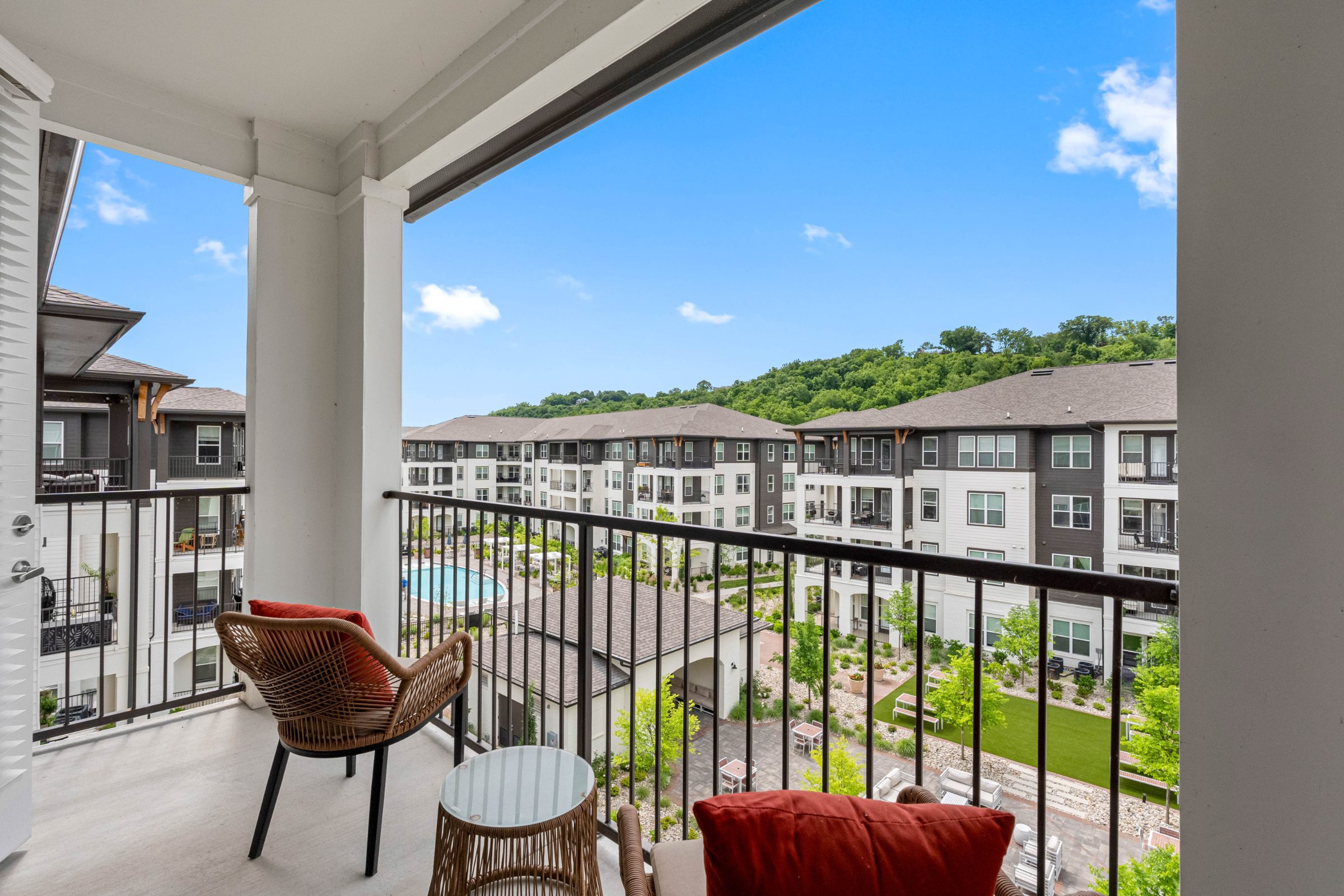 Velo Riverside Apartments Dayton, KY — aerial overview aerial photography by Delray Drones