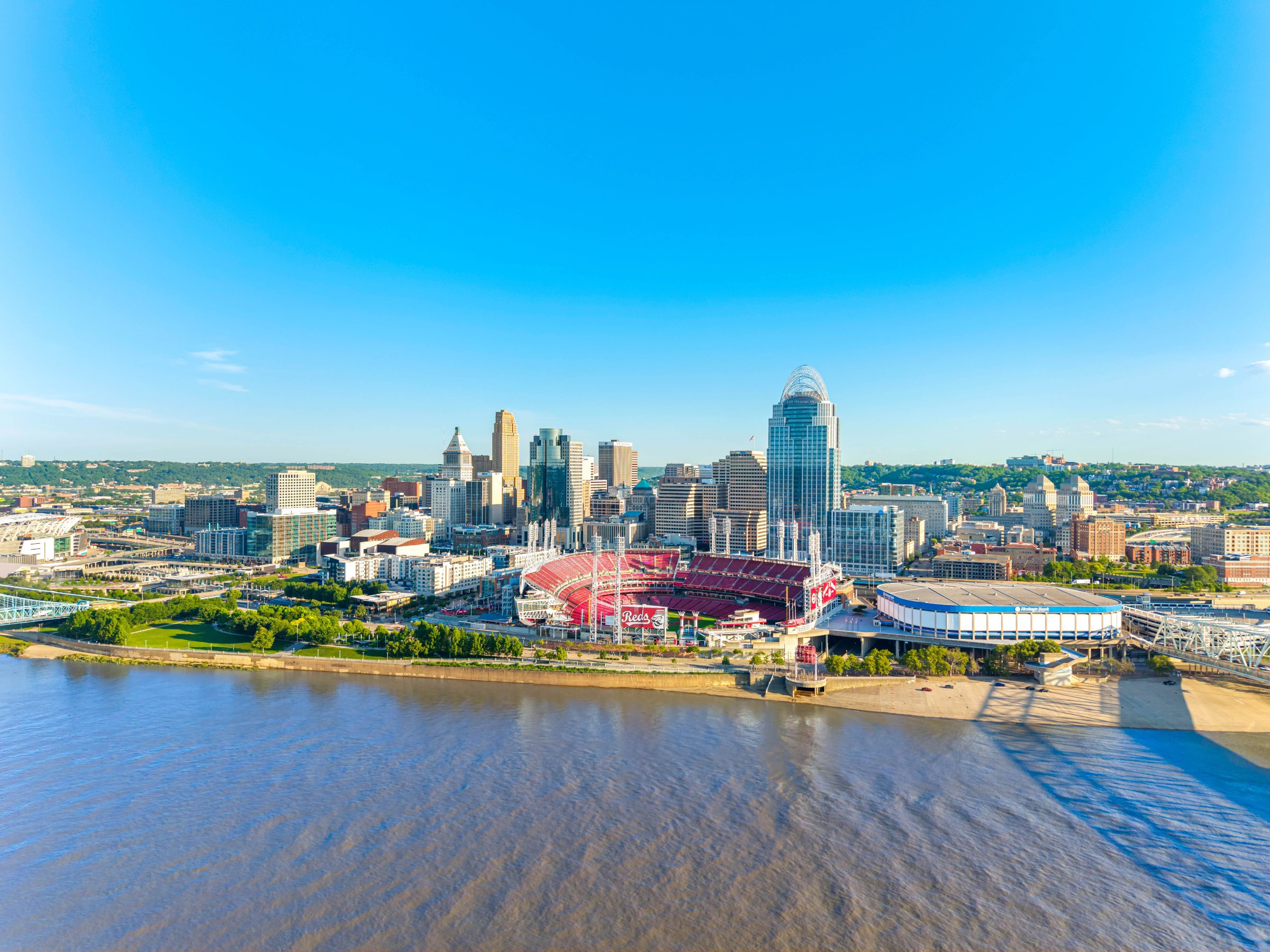 Velo Riverside Apartments Dayton, KY — lifestyle detail aerial photography by Delray Drones