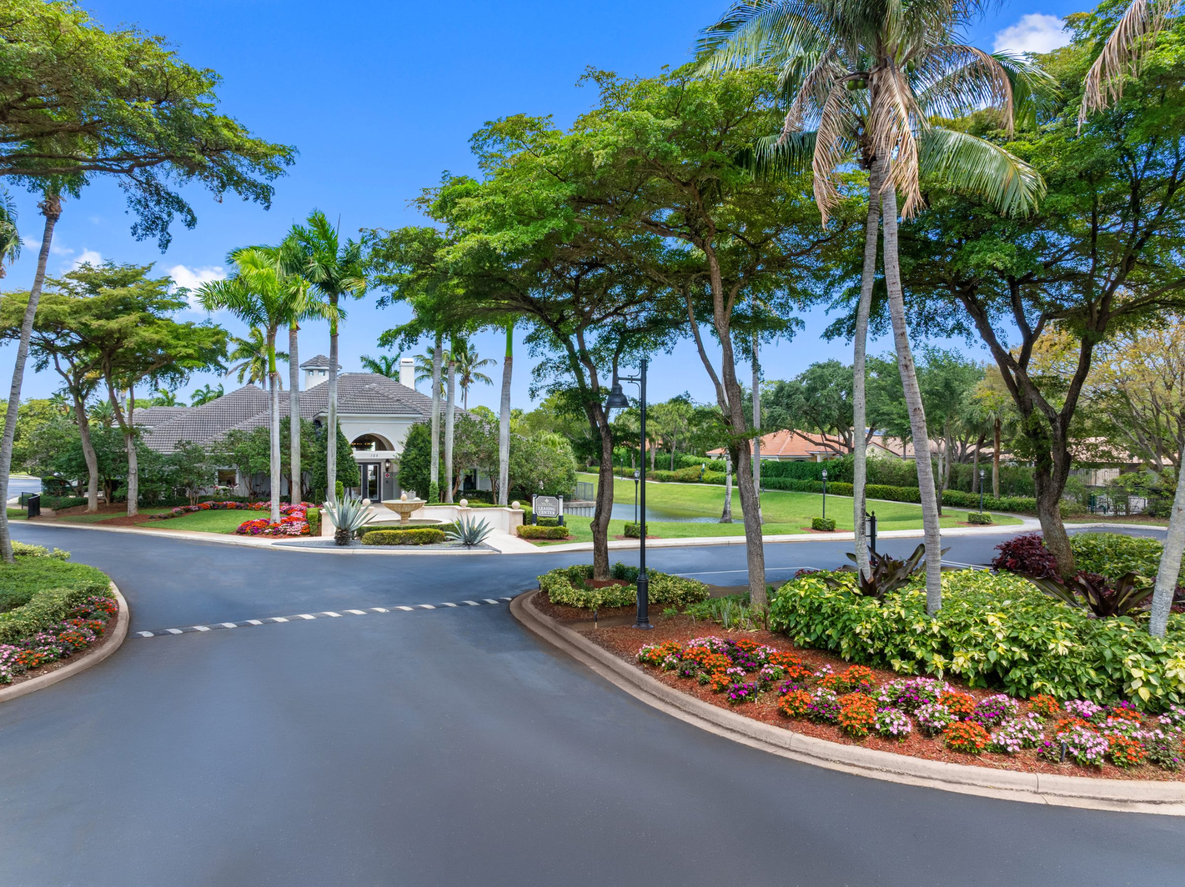 Villa D Este Delray Beach, FL — amenity space aerial photography by Delray Drones